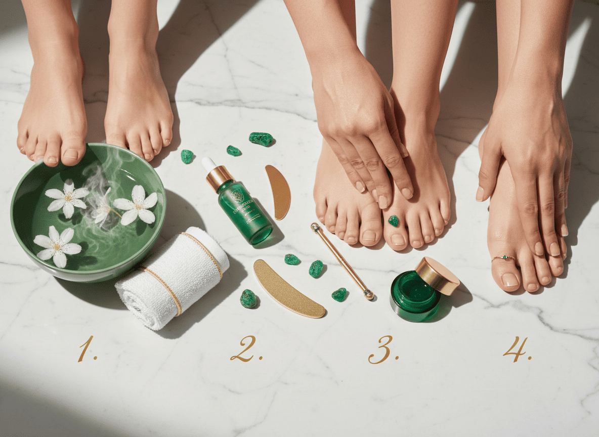 KlaroNail How It Works — 4-step daily nail care application